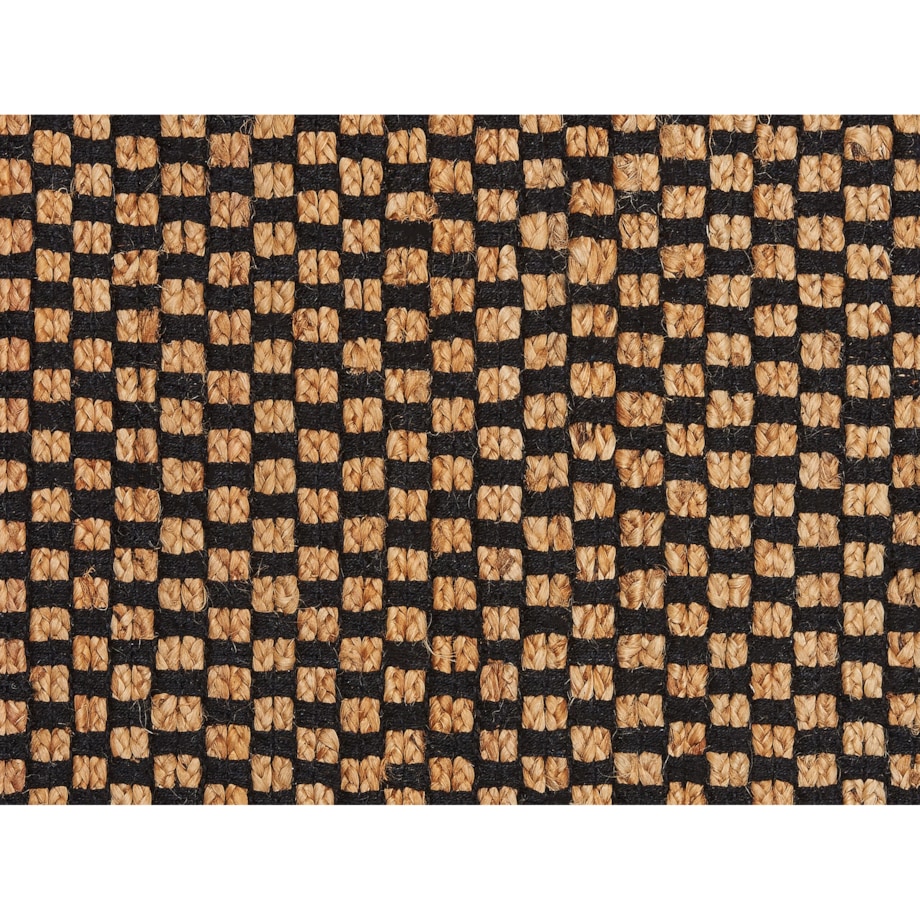 Dywan z juty 140 x 200 cm czarno-beżowy GERCE
