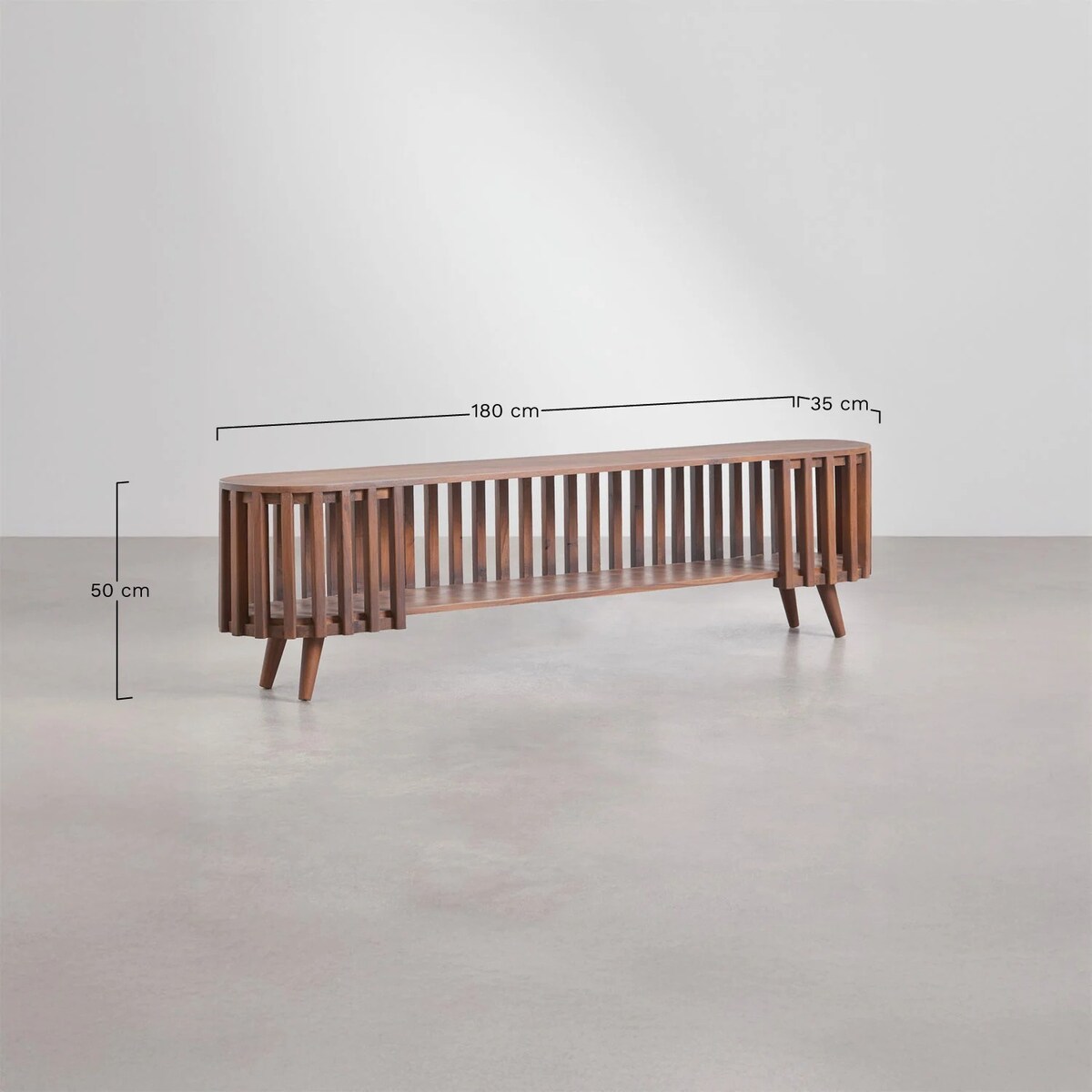 Szafka RTV z drewna akacjowego Dragor 180 cm