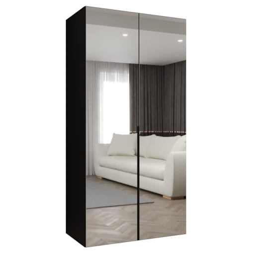Szafa uchylna otwierana ALICANTE 3 100 wys. 202 cm Czarny + u. Czarny
