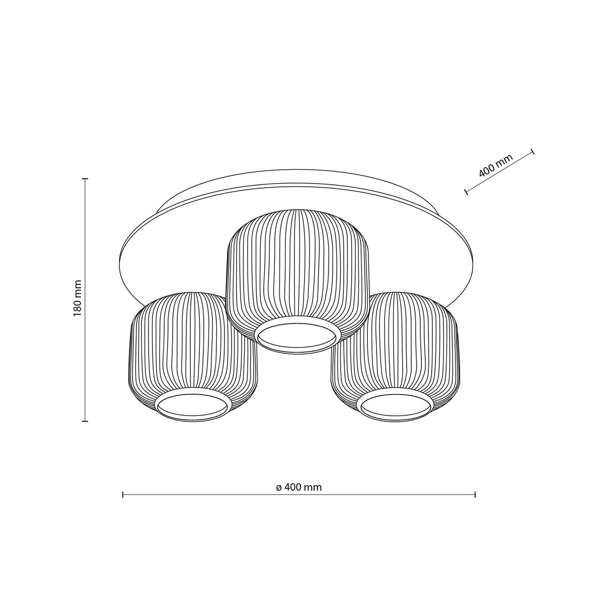 Lampa sufitowa TK Lighting SALVIA BROWN 11068 brązowa 3xE14 metal szkło drewno 42 cm