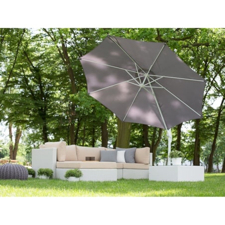 Parasol ogrodowy ⌀ 300 cm szary SAVONA