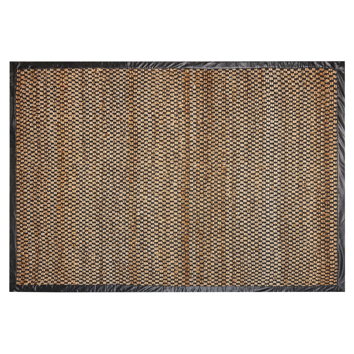 Dywan z juty 140 x 200 cm czarno-beżowy GERCE