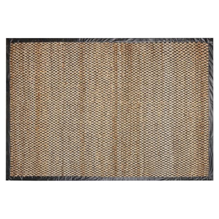 Dywan z juty 140 x 200 cm czarno-beżowy GERCE