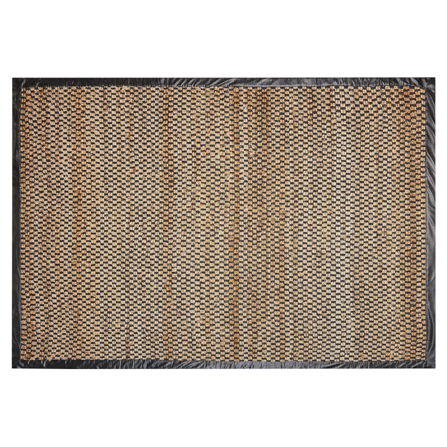 Dywan z juty 140 x 200 cm czarno-beżowy GERCE
