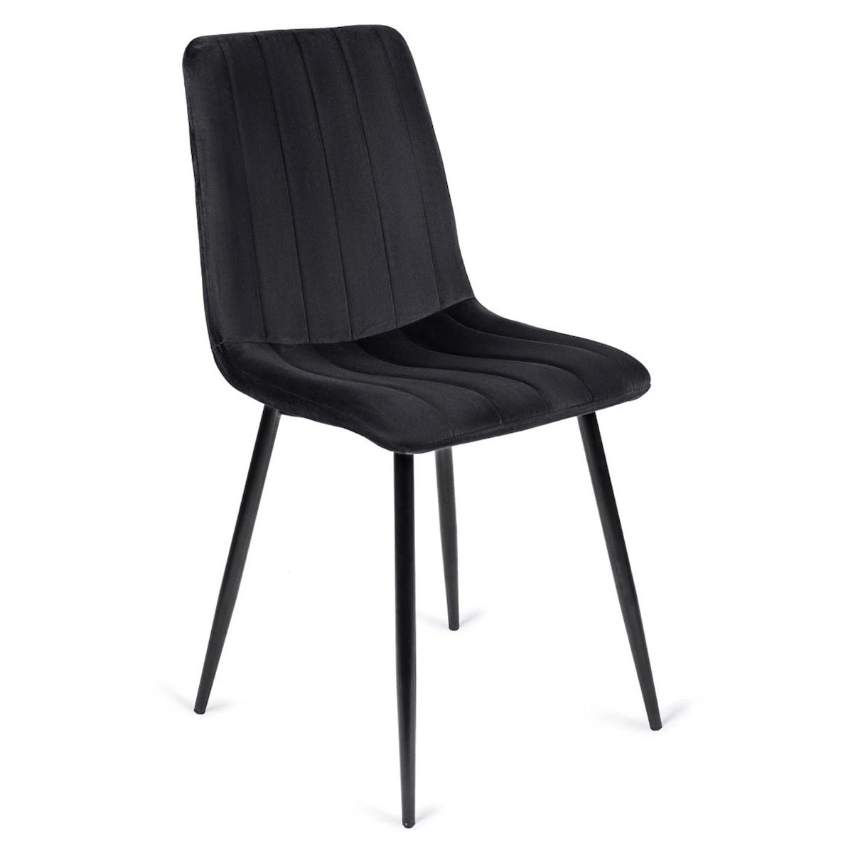 Krzesło Welurowe Czarne Do Salonu IBIS