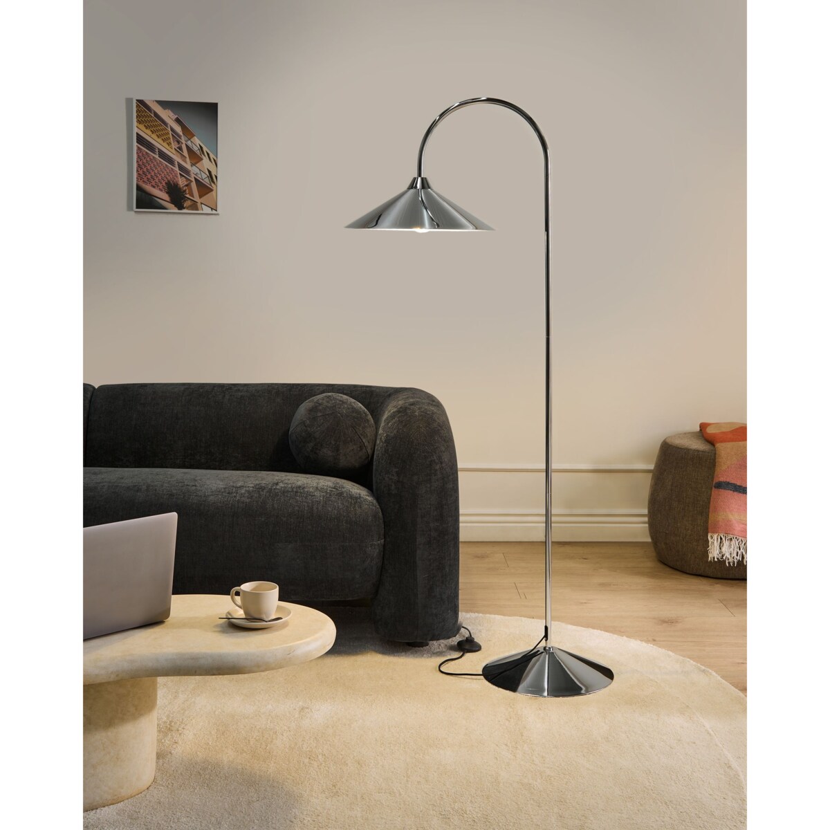 Lampa podłogowa SAVEGRE Metal Srebrny