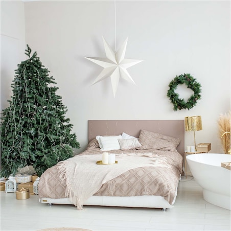 Gwiazda Na Okno 75 Cm Świąteczna Ozdoba Boże Narodzenie Dekoracja Biała