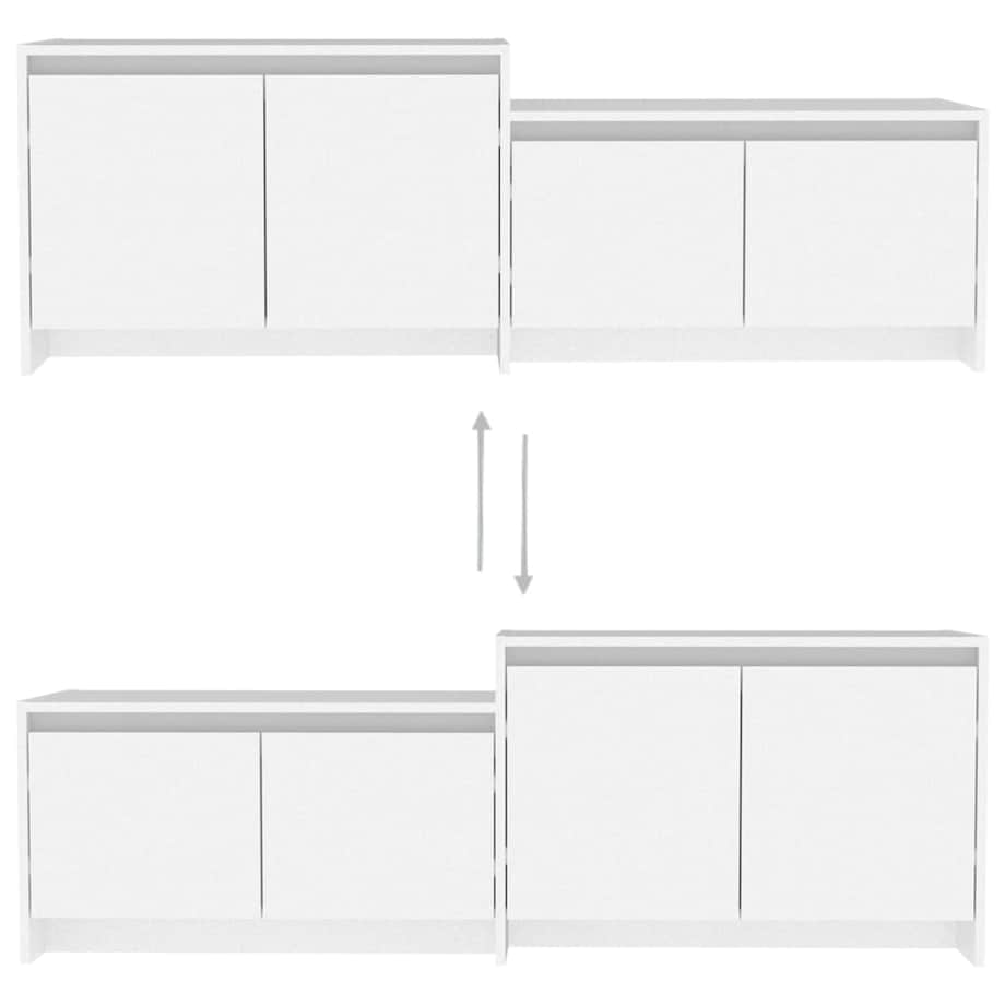 vidaXL Szafka pod TV, biała, 146,5x35x50 cm, materiał drewnopochodny