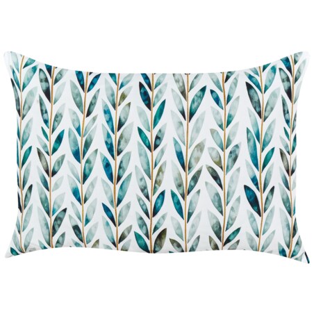 2 poduszki ogrodowe w liście 40 x 60 cm biało-zielone LOANO