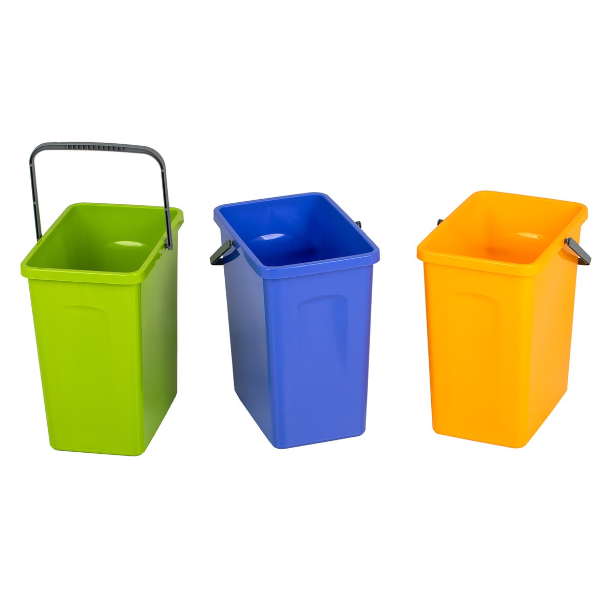 3X Pojemnik Plastikowy 10 L Kosz Na Śmieci Odpady Do Segregacji Zestaw