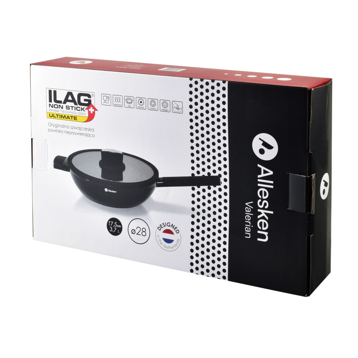 VALERIAN Patelnia 28x51xh8cm z pokrywąALLESKEN