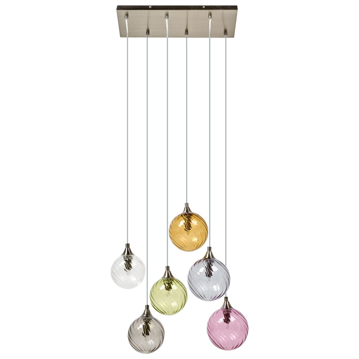 Lampa wisząca 6-punktowa TUDDI Szkło Kolorowy