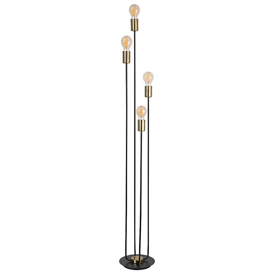LAMPA podłogowa LANNY 4561 Rabalux stojąca OPRAWA metalowa pręty industrialne sticks czarne złote