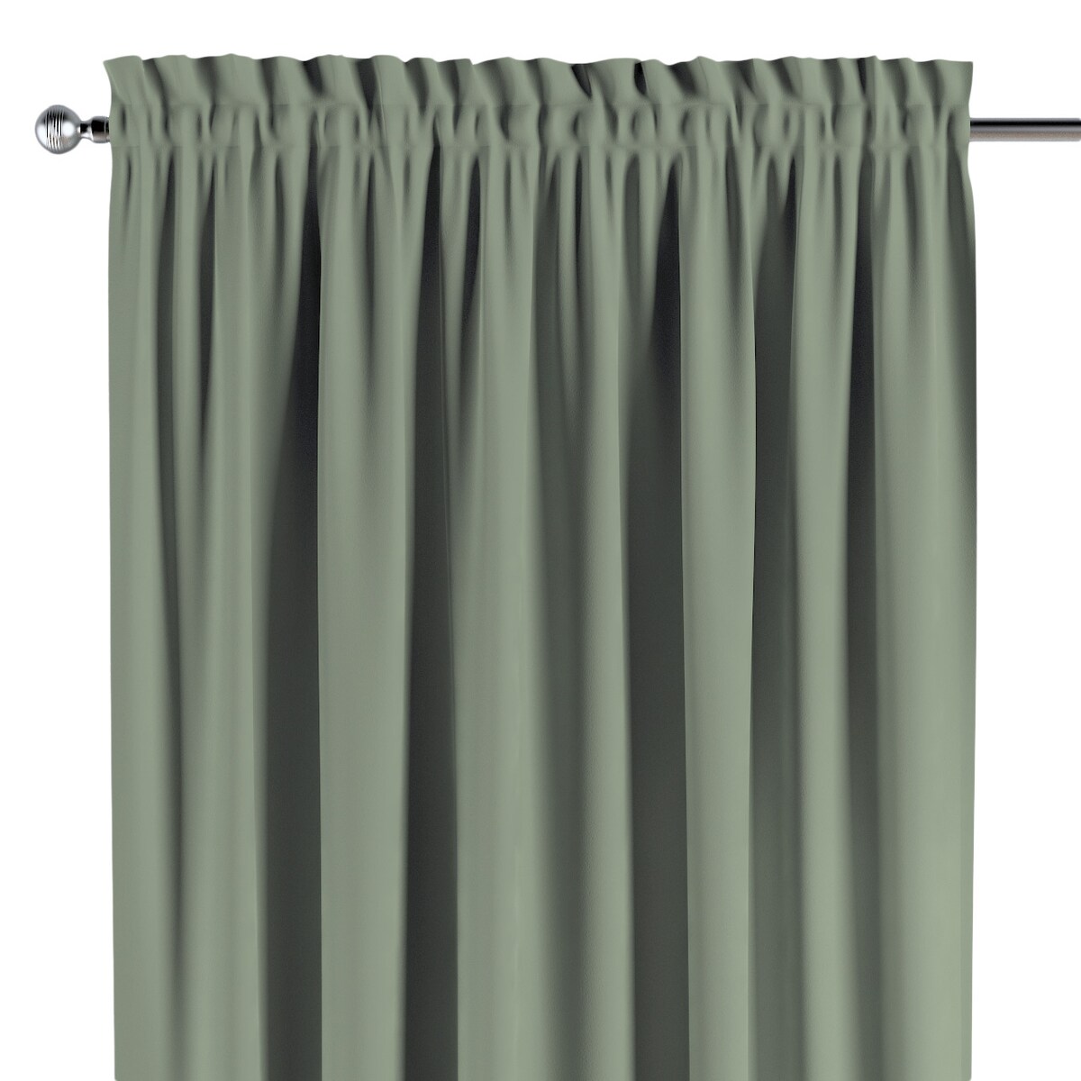 Zasłona na kanale z grzywką 1 szt. 130x245 szałwiowy