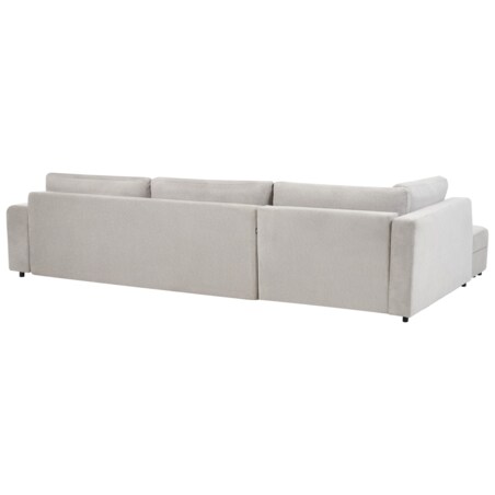 Narożnik rozkładany prawostronny 4-osobowy z pojemnikiem jasnoszary INNVIK