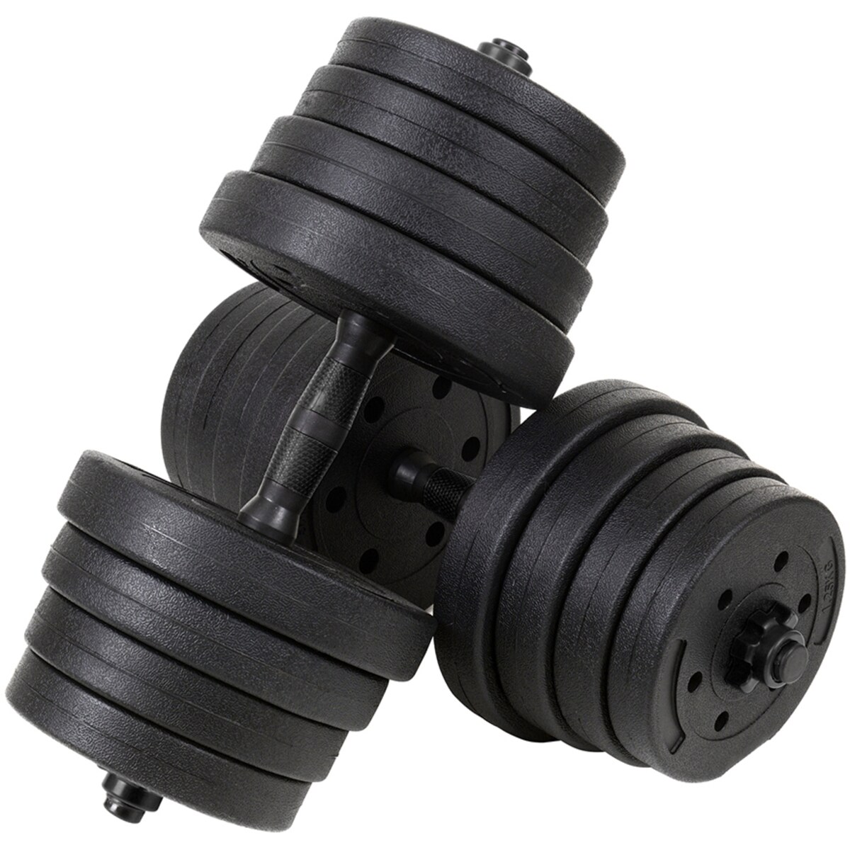 Zestaw hantli 2x15kg hantle bitumiczne 30 kg regulowane funfit