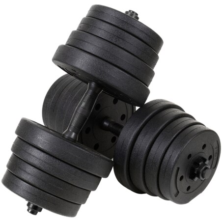Zestaw hantli 2x15kg hantle bitumiczne 30 kg regulowane funfit