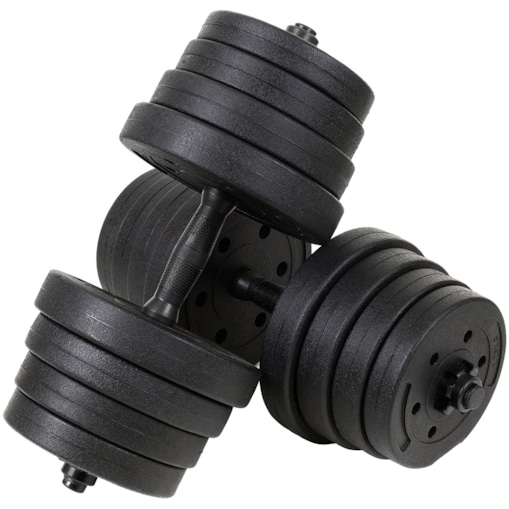 Zestaw hantli 2x15kg hantle bitumiczne 30 kg regulowane funfit