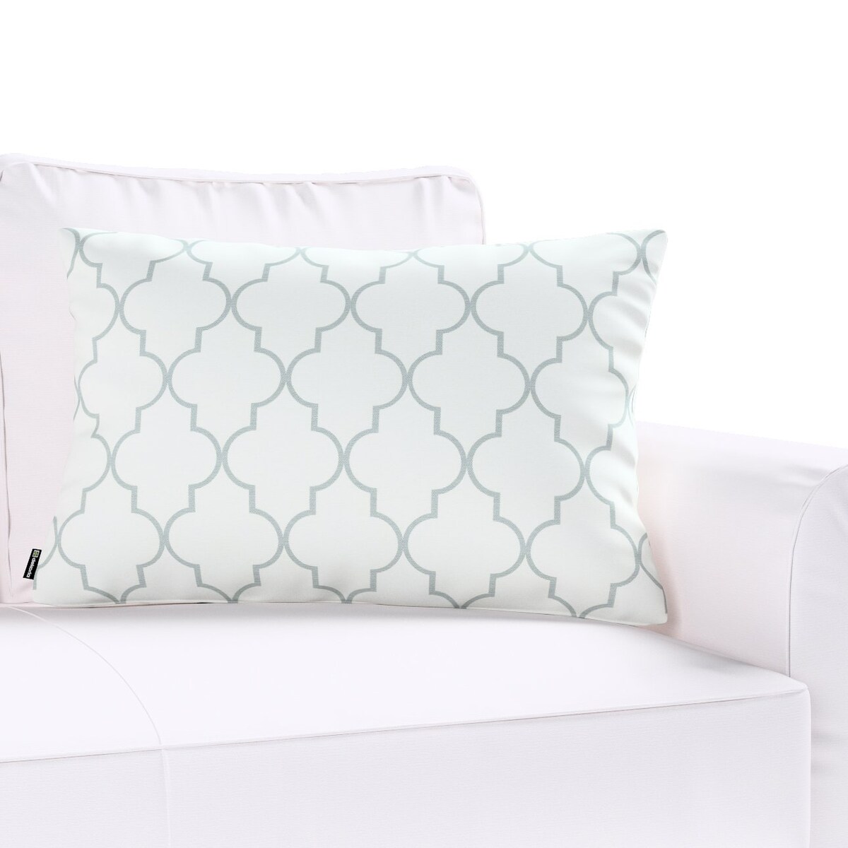 Poszewka Kinga na poduszkę prostokątną, szaro-białe wzory marokańskie, 60 x 40 cm, Gardenia