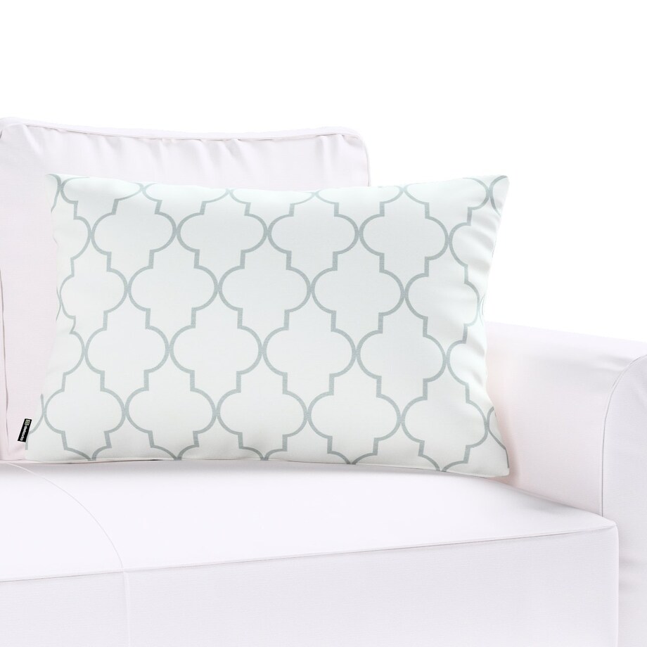 Poszewka Kinga na poduszkę prostokątną, szaro-białe wzory marokańskie, 60 x 40 cm, Gardenia