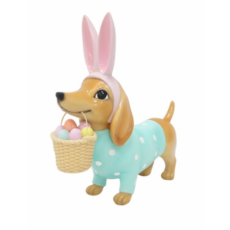 Dekoracja - ceramiczna figurka psa 27,1x31,6x9,7 cm BASSOTTO