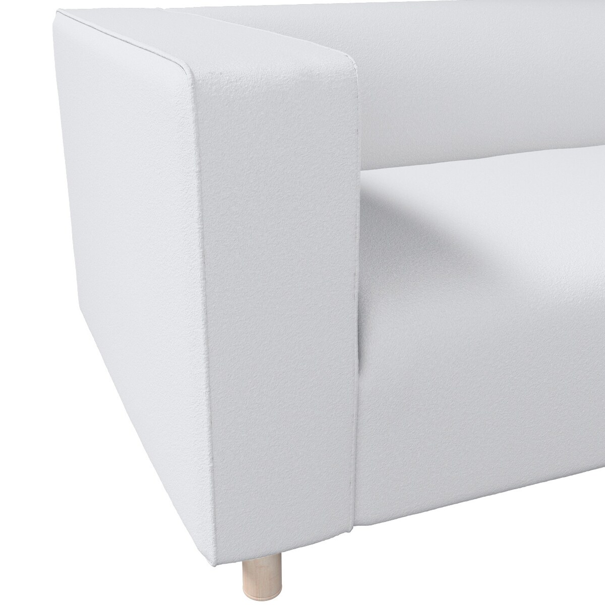 Pokrowiec na sofę Klippan 2-osobową, biała bukla, 177 x 88 x 66 cm, Boucle Teddy