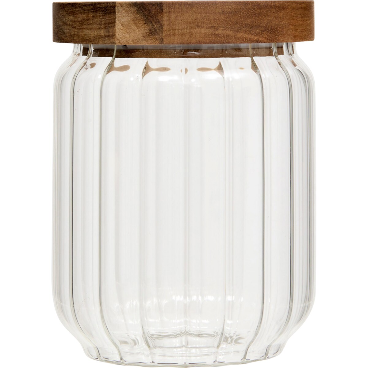 Szklany pojemnik na żywność HARMONY z drewnianą pokrywką