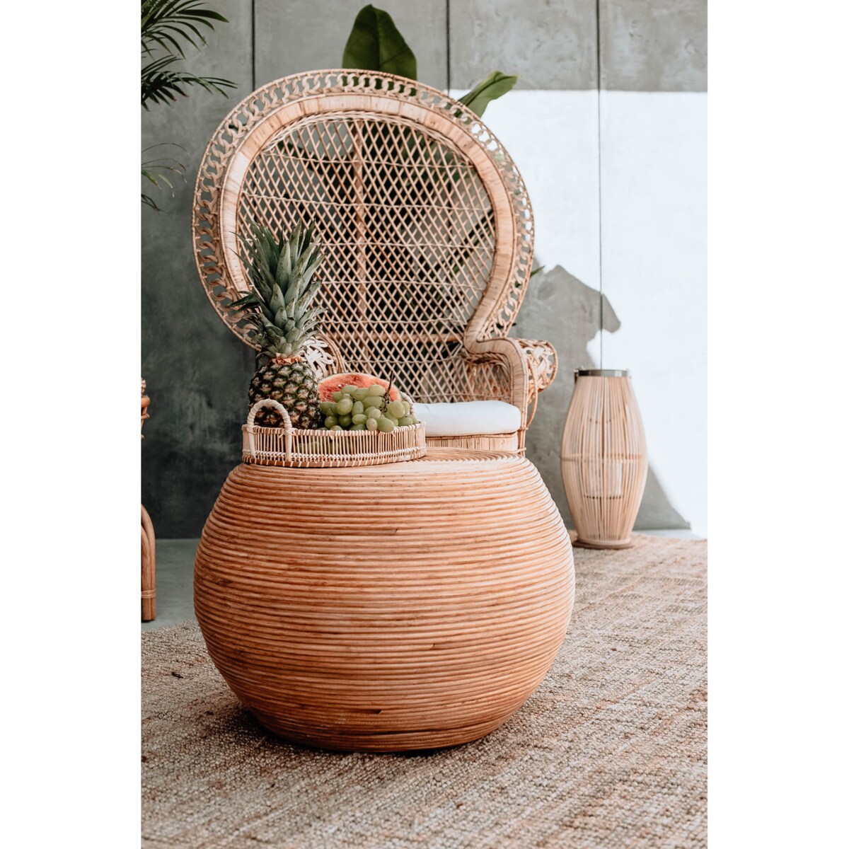 OKRĄGŁY RATTANOWY STOLIK TEGAL KONIAK