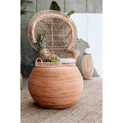 OKRĄGŁY RATTANOWY STOLIK TEGAL KONIAK