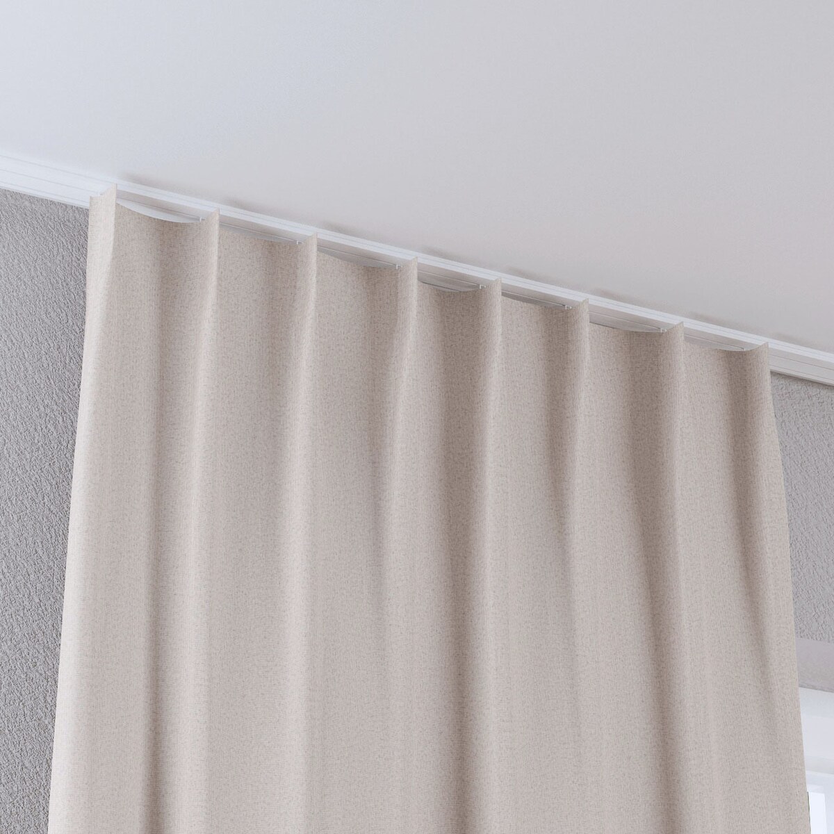 Zasłona na haczykach flex pojedynczych 130x260 beżowy