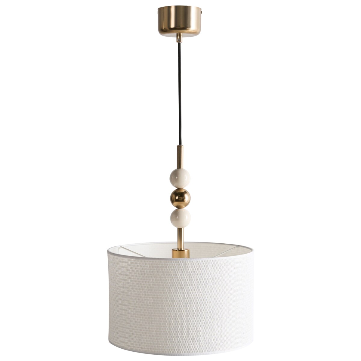 Lampa wisząca LOKY Metal Mosiężny/beżowy