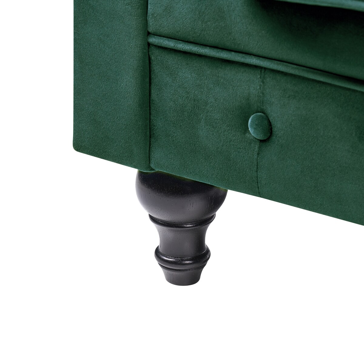 Fotel CHESTERFIELD Welur Szmaragdowy