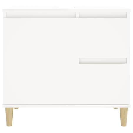 vidaXL Szafka łazienkowa, biała, 65x33x60 cm, materiał drewnopochodny