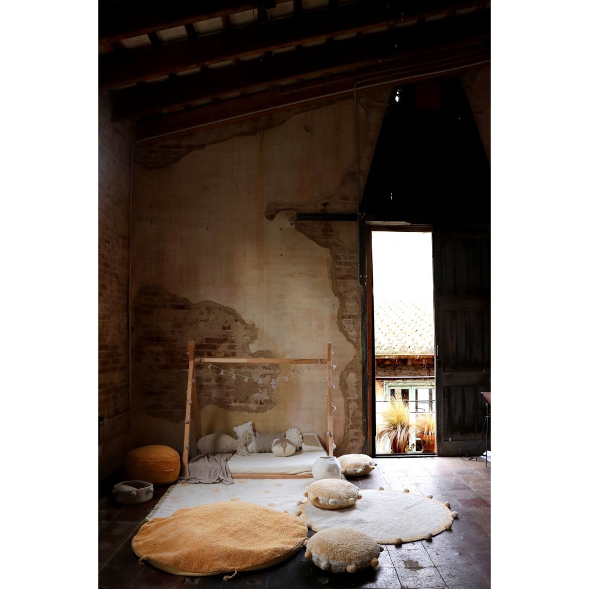 Dywan Bawełniany Bubbly Natural Honey Ø120 cm Lorena Canals