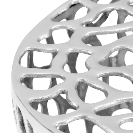 vidaXL Stolik do kawy z odlewanego aluminium, 70 x 30 cm, srebrny