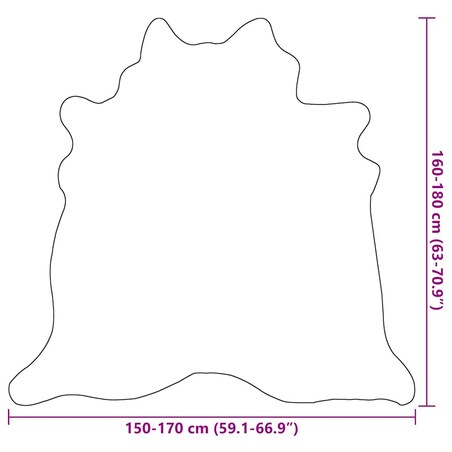 vidaXL Dywan z bydlęcej skóry, 150 x 170 cm, beżowy