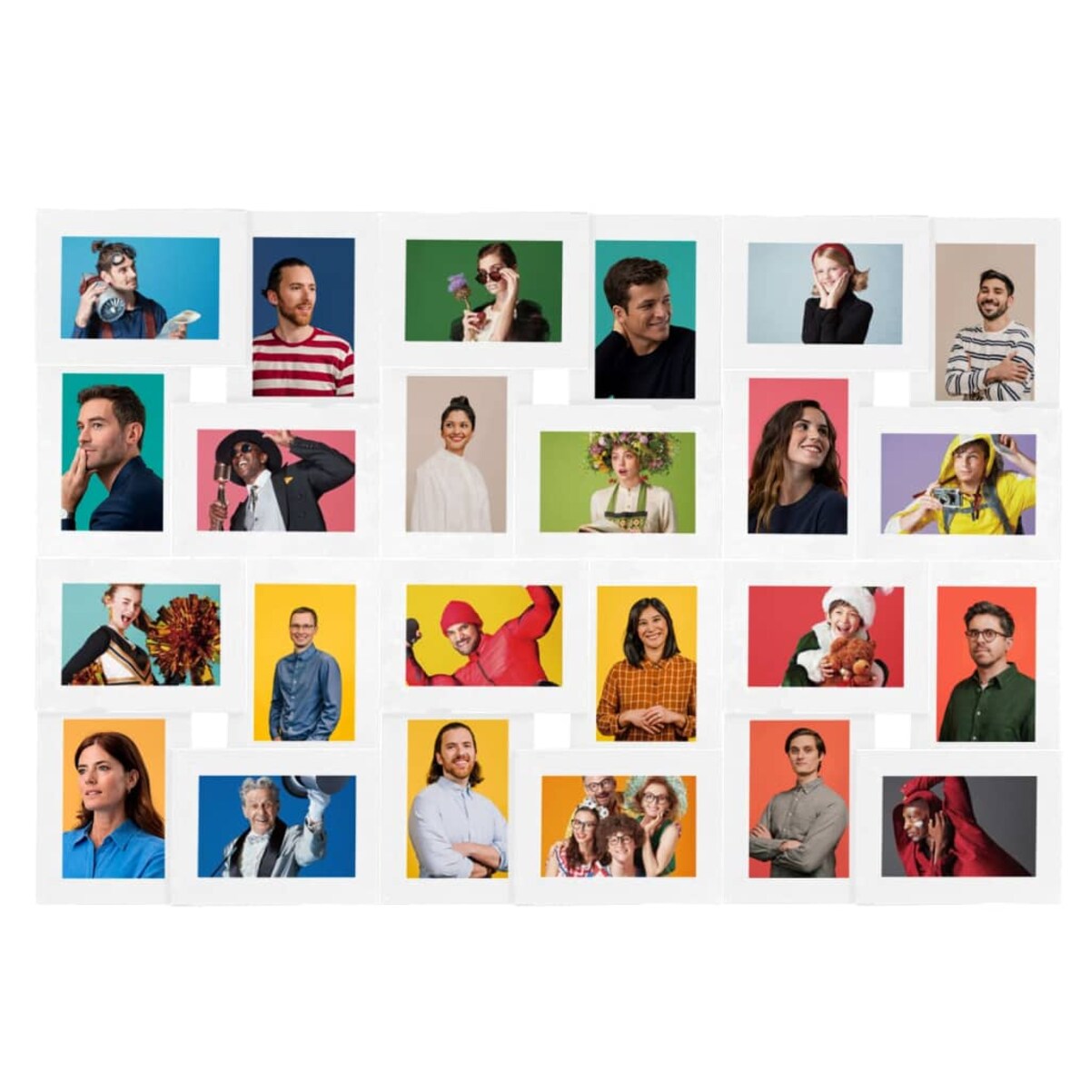 vidaXL Ramka na 24 zdjęcia 13x18 cm, biała, MDF