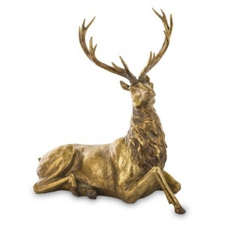 Dekoracja - figurka leżącego jelenia 50x52 cm