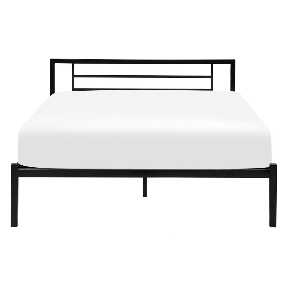 Łóżko metalowe 140 x 200 cm czarne CUSSET