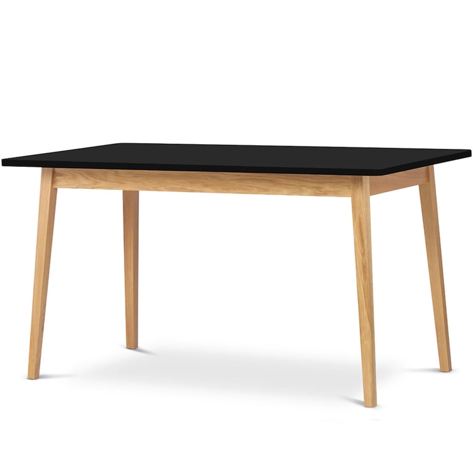 KONSIMO FRISK Czarny rozkładany stół skandynawski
