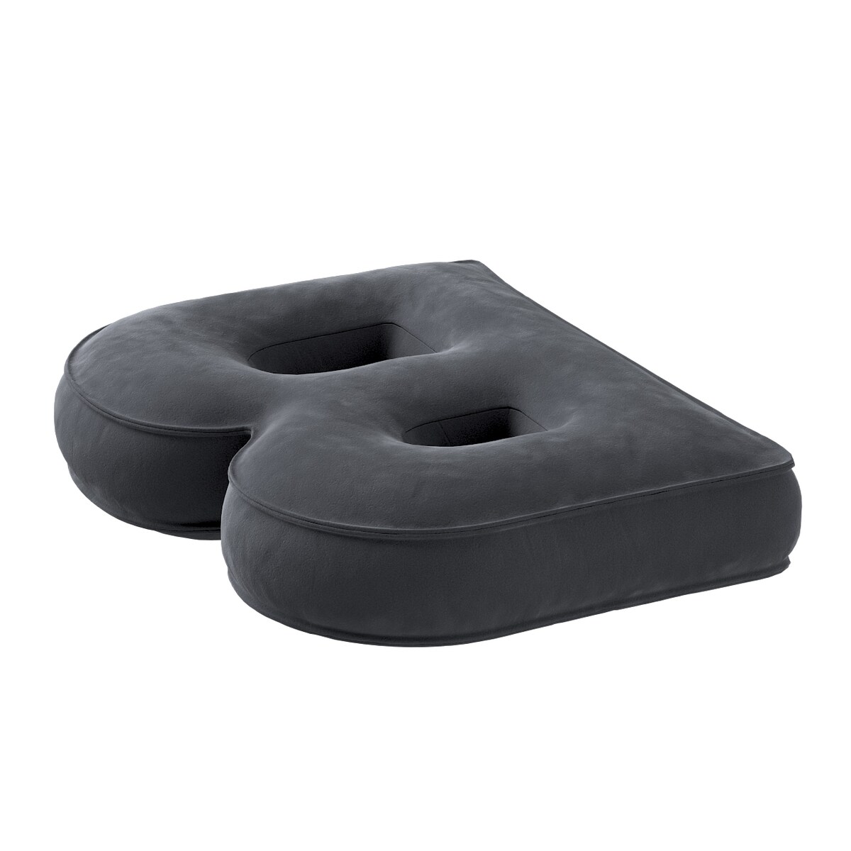 Poduszka literka B, grafitowy szary, 30x40cm, Posh Velvet