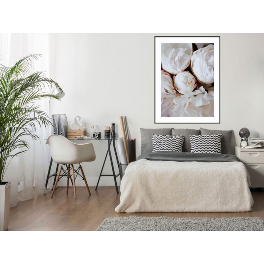 Poster Story, Plakat, Obraz - Białe Piwonie, wymiary 21 x 30 cm