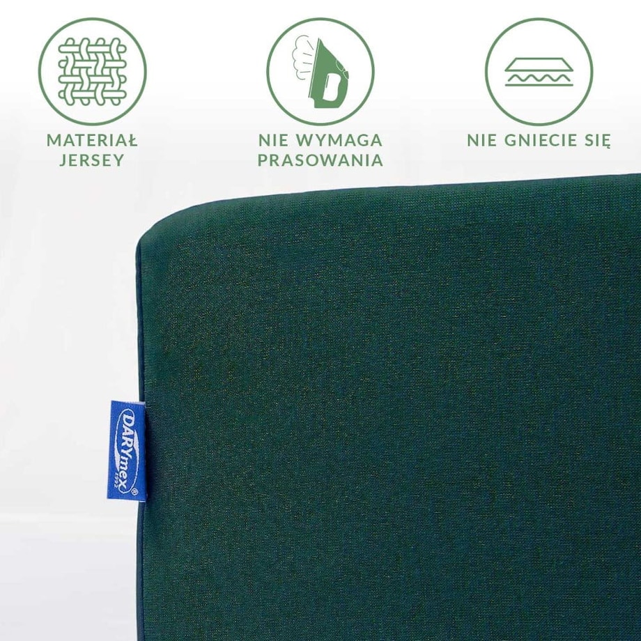 Prześcieradło jersey z gumką 140x200 kolor zieleń butelkowa PREMIUM