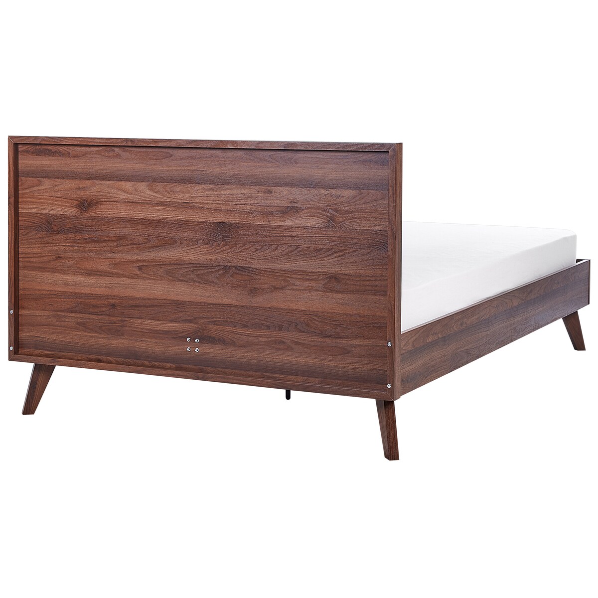 Łóżko Rattan MONPAZIER 140 x 200 cm Ciemnobrązowy