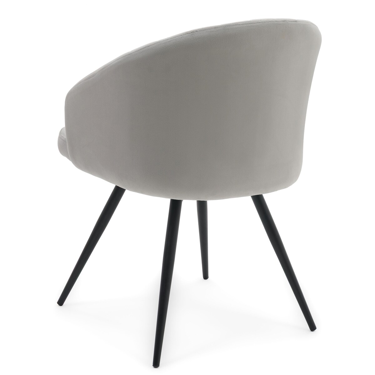 Krzesło tapicerowane obrotowe welurowe do salonu MODENA jasnoszare