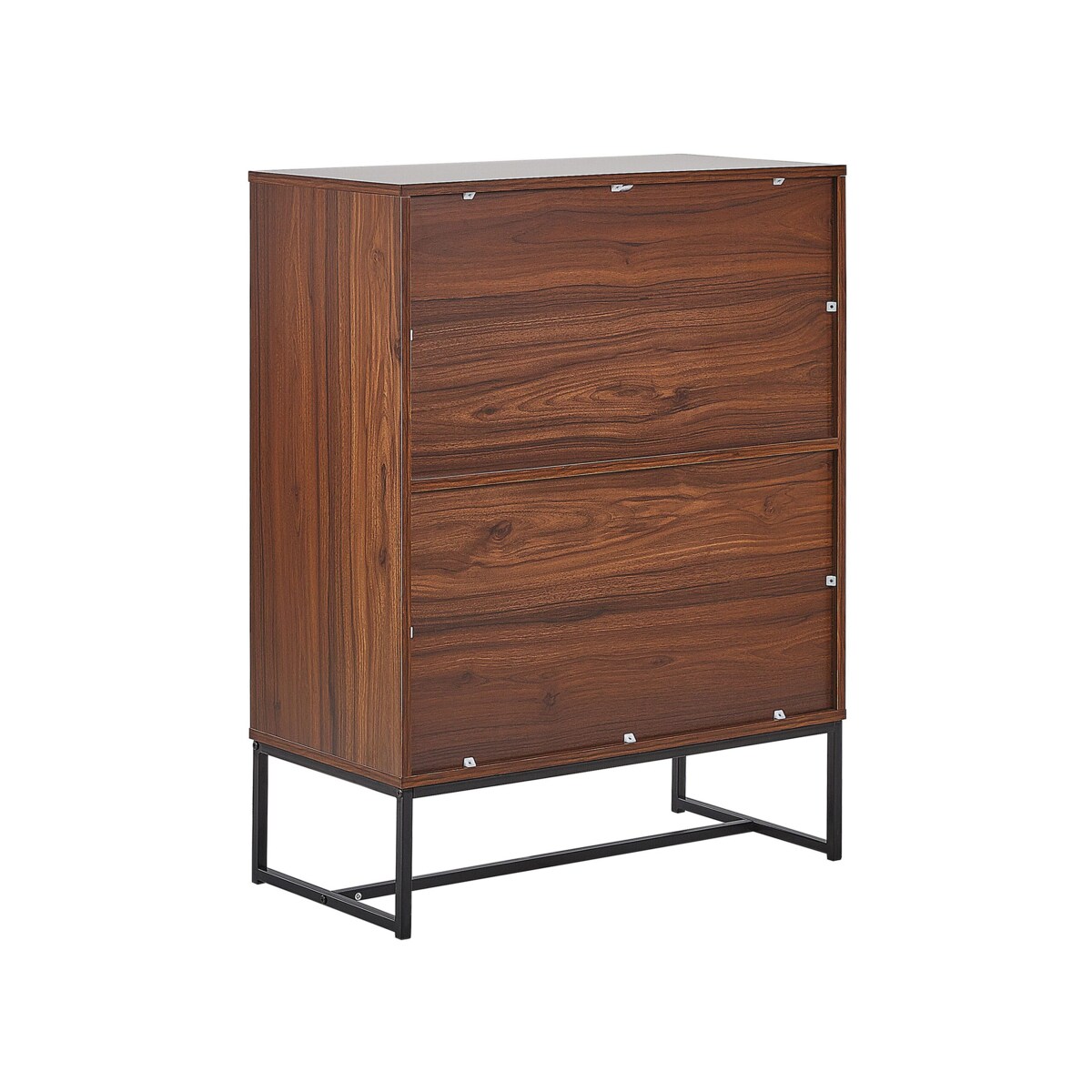 Szafka czterodrzwiowa ciemne drewno z białym NUEVA