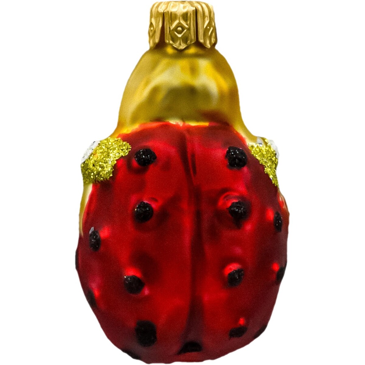 Bombka choinkowa: Biedronka w zielonych majteczkach