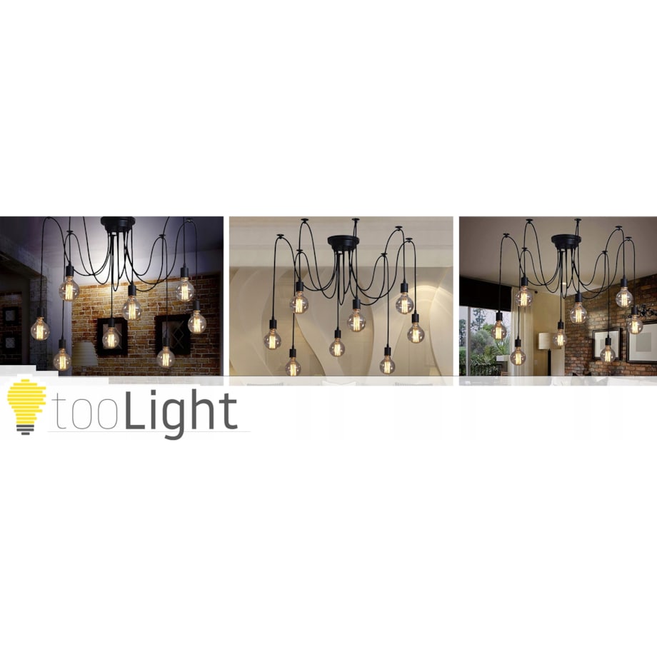 Lampa Sufitowa Wisząca Żyrandol Pająk 6 E27 Led