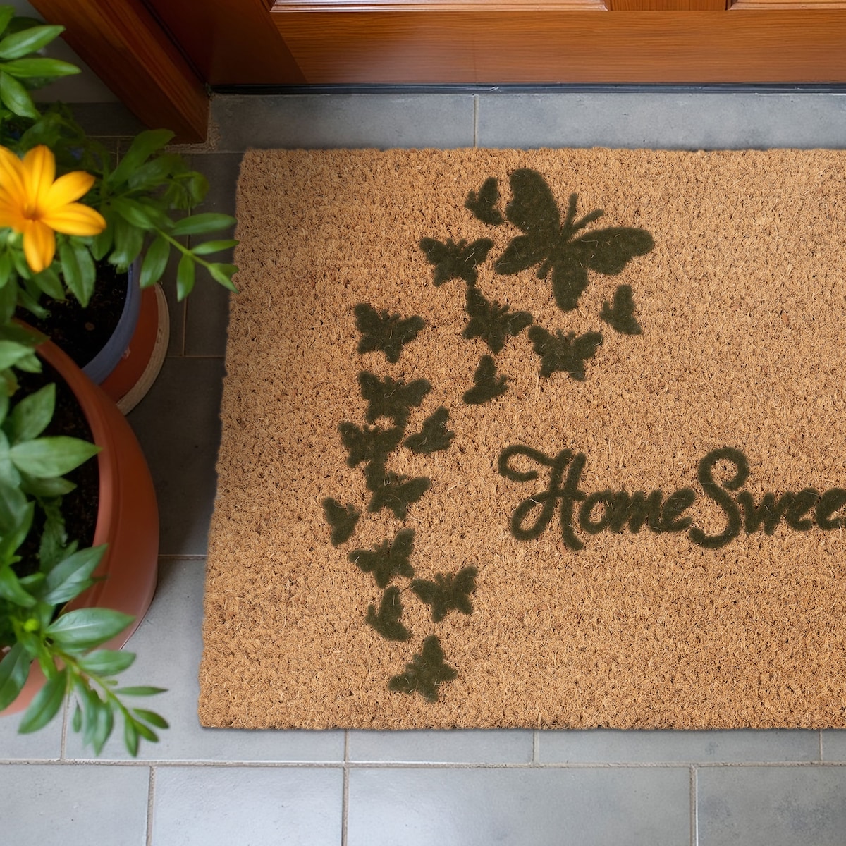 Wycieraczka wejściowa 40x60 cm Home Sweet Home kokosowa pod drzwi