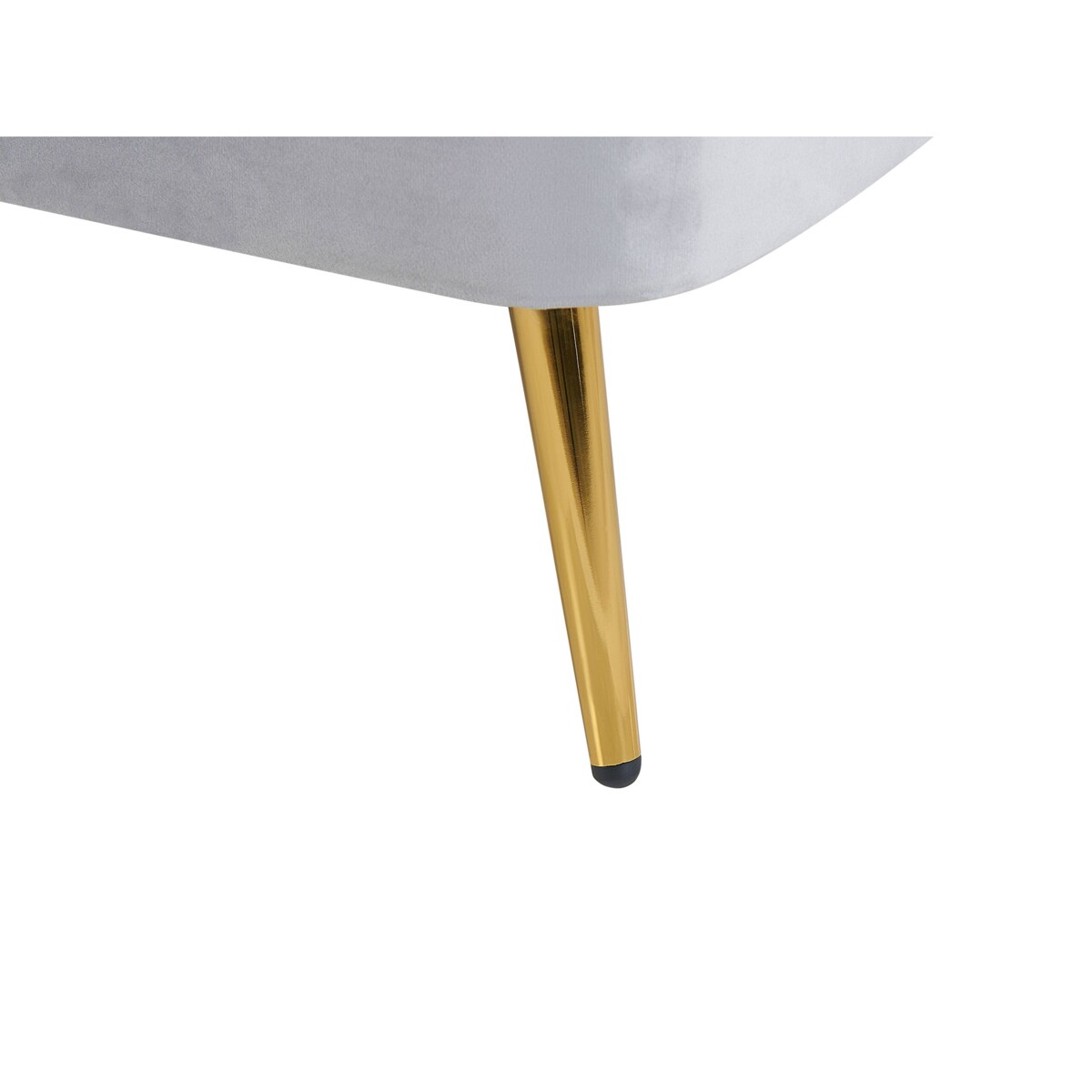 Szezlong welurowy prawostronny szary ALLIER